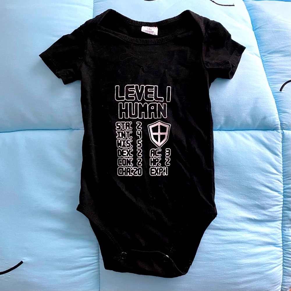 “Level 1 Human” baby onesie (size 12M)